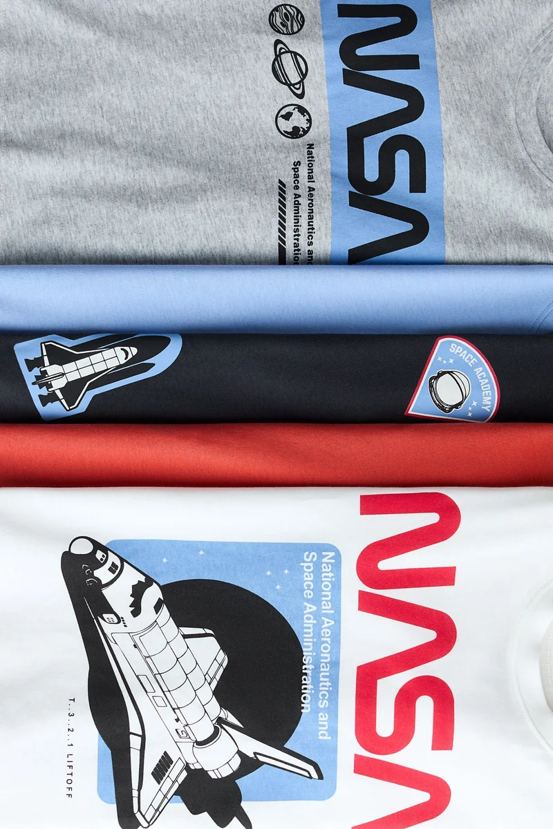 اتش اند ام تي-شيرت من الجيرسيه - عبوة من 5 قطع